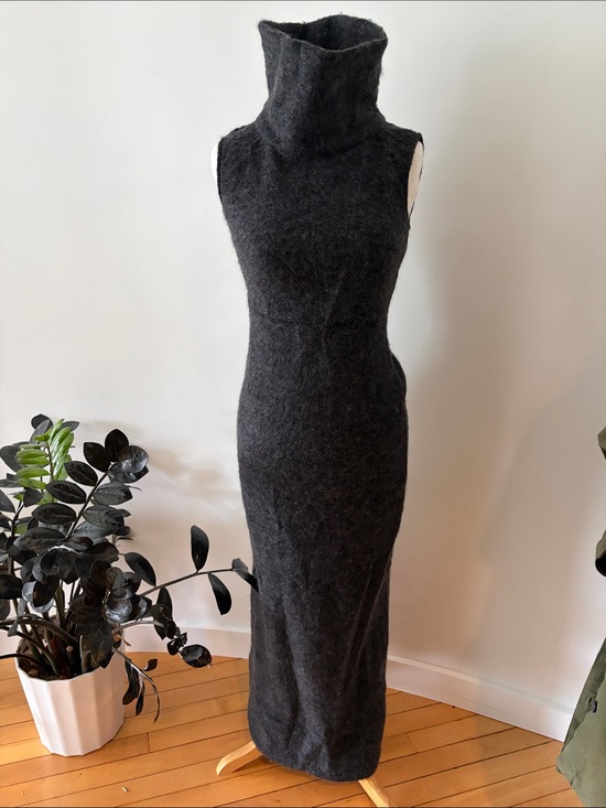 CNC Costume National Dresses & Skirts - CNC Costume National Sleeveless Dark Charcoal Turtleneck body con Maxi Dress -38